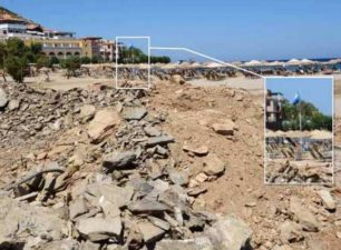 Ρίχνουν μπάζα σε βραβευμένη και προστατευόμενη παραλία στο Ηράκλειο Κρήτης