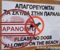 Αφαίρεσαν την παράνομη πινακίδα που απαγόρευε την παρουσία σκύλων σε παραλία της Πάρου
