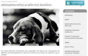 Ο Δήμος Τυρνάβου καταδικάζει την δηλητηρίαση ενός ακόμα σκύλου στην πλατεία του Αμπελώνα