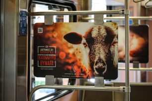 Ενημερωτική καμπάνια από τους Greek Vegans στο Μετρό για το τι πραγματικά σημαίνει συμπόνια προς τα ζώα