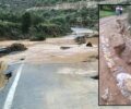 Ηράκλειο Κρήτης: Κουβαλάνε με τα χέρια τσουβάλια με ζωοτροφές μετά τις καταστροφές από την πλημμύρα (βίντεο)