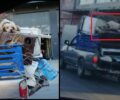 Θεσσαλονίκη: Σκύλος δεμένος σε καρότσα αγροτικού πάνω σε τεράστιο όγκο αντικειμένων