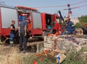 Έσωσαν άλογο που έπεσε σε πηγάδι στο Ασήμι Ηρακλείου Κρήτης (βίντεο)