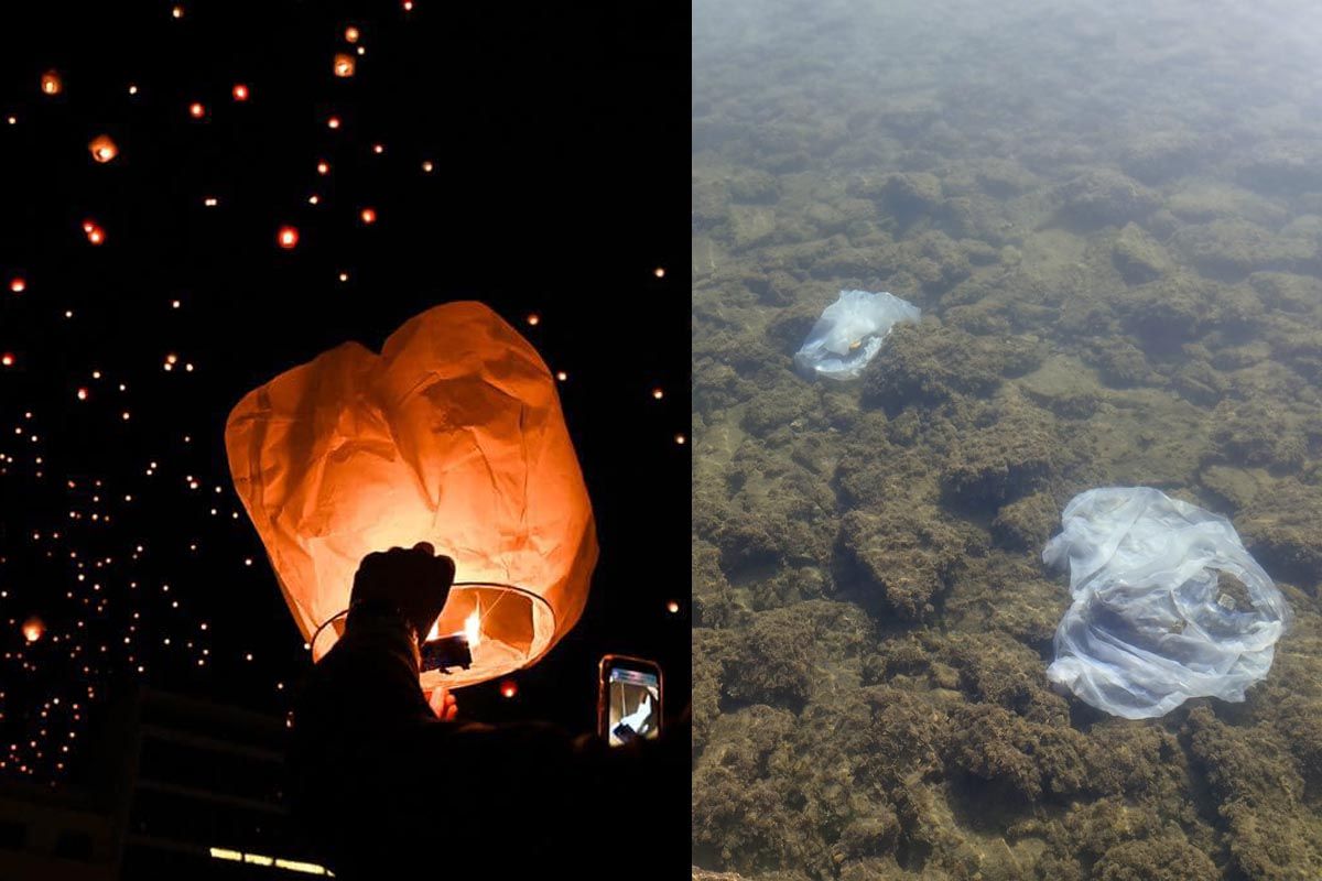 Φαναράκια επιζήμια για το περιβάλλον και τα ζώα πέταξαν Δήμος Αθηναίων, Βόλου, Πάτρας, Ιωαννιτών, Φλώρινας κ.ά. (βίντεο)