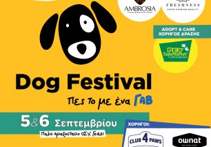 Το Dog Festival 2026 στις 5 και 6 Σεπτεμβρίου με υιοθεσίες, συναυλία, εργαστήρια και πολλές εκπλήξεις
