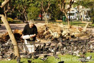 Η κυρία που φροντίζει τα ζώα στο Πεδίον του Άρεως