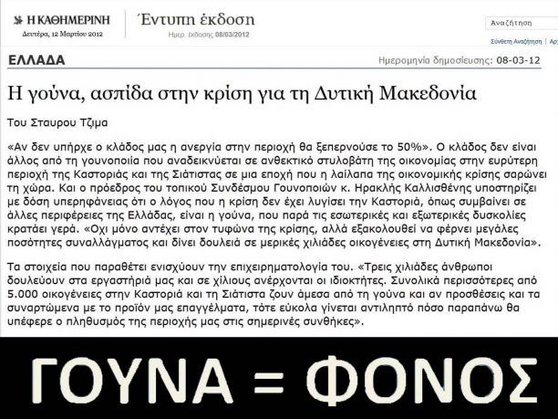 «Η Καθημερινή», οι γουνοποιοί και η μισή αλήθεια ενός προπαγανδιστικού «ρεπορτάζ» (βίντεο)