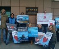 Διαμαρτυρήθηκαν για την σφαγή των δελφινιών στον κόλπο Ταϊτζί έξω από την Ιαπωνική Πρεσβεία