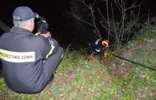 Έσωσαν τον σκύλο που είχε εγκλωβιστεί στο ποτάμι της Νάουσας Ημαθίας